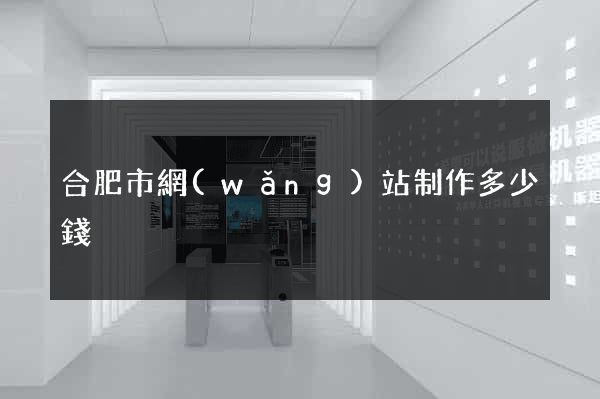 合肥市網(wǎng)站制作多少錢