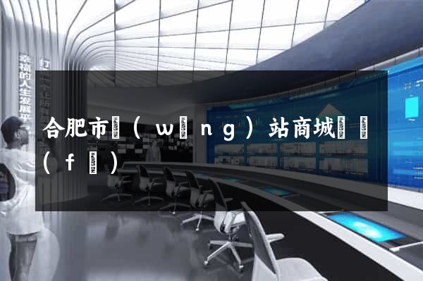 合肥市網(wǎng)站商城開發(fā)