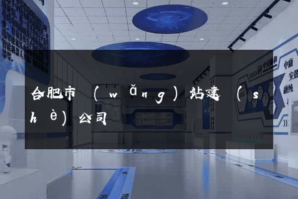 合肥市網(wǎng)站建設(shè)公司