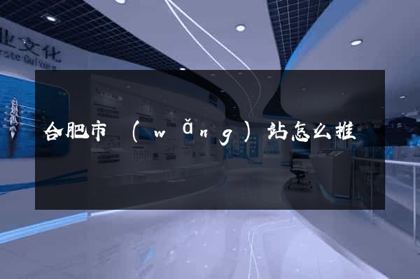 合肥市網(wǎng)站怎么推廣