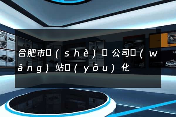 合肥市設(shè)計公司網(wǎng)站優(yōu)化