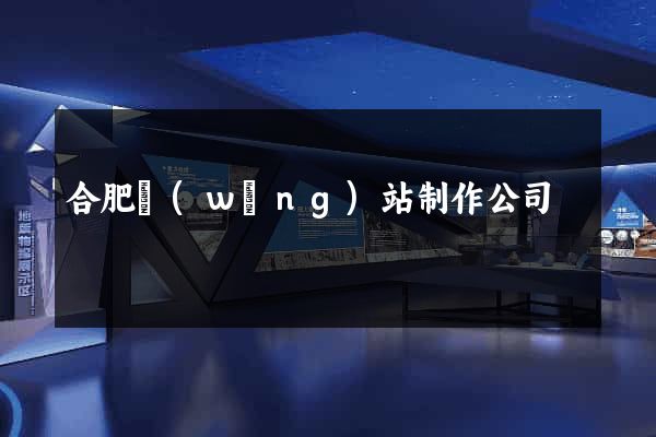 合肥網(wǎng)站制作公司