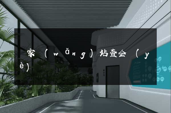 國家網(wǎng)站查企業(yè)