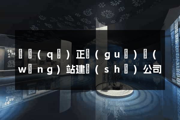園區(qū)正規(guī)網(wǎng)站建設(shè)公司