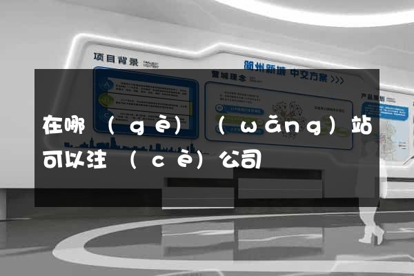 在哪個(gè)網(wǎng)站可以注冊(cè)公司