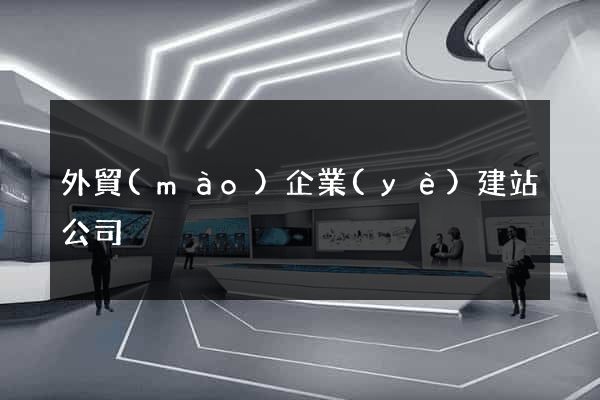 外貿(mào)企業(yè)建站公司