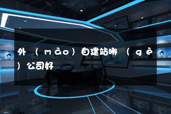 外貿(mào)自建站哪個(gè)公司好