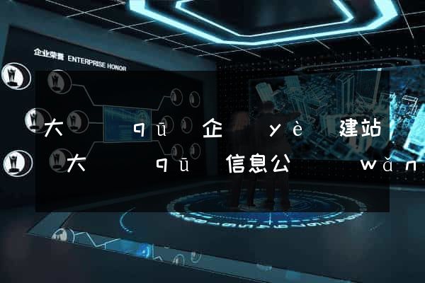 大觀區(qū)企業(yè)建站(大觀區(qū)信息公開網(wǎng))