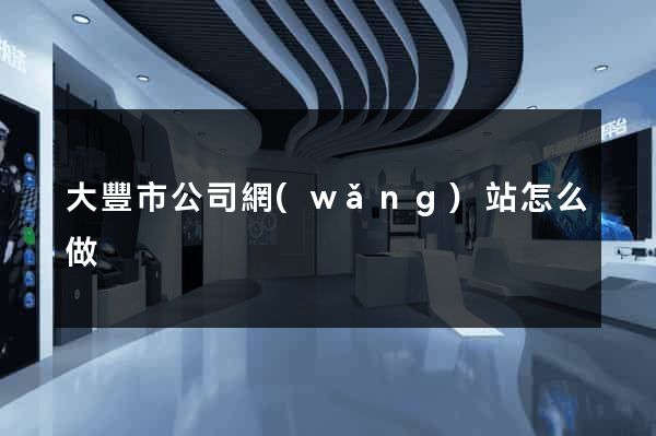 大豐市公司網(wǎng)站怎么做