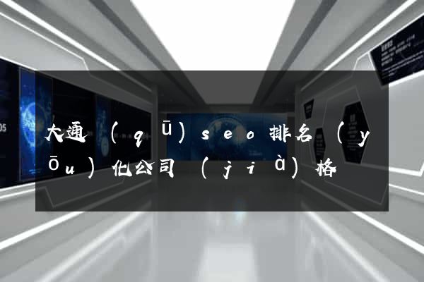 大通區(qū)seo排名優(yōu)化公司價(jià)格
