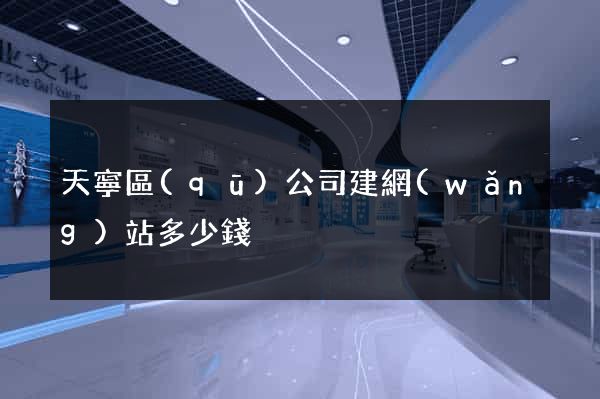 天寧區(qū)公司建網(wǎng)站多少錢