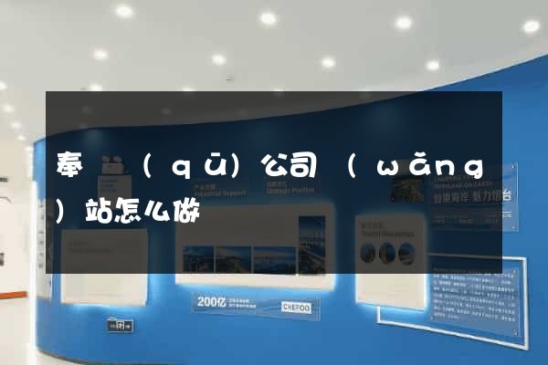 奉賢區(qū)公司網(wǎng)站怎么做