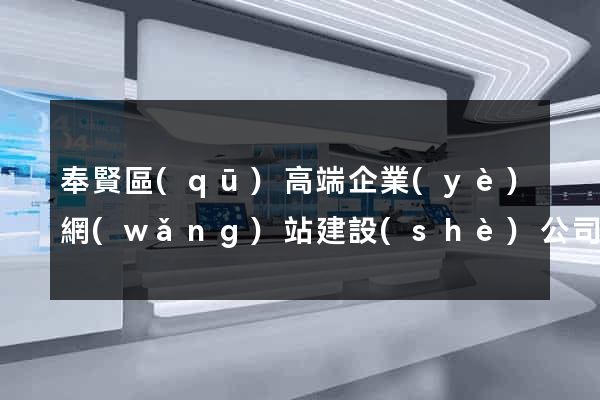 奉賢區(qū)高端企業(yè)網(wǎng)站建設(shè)公司