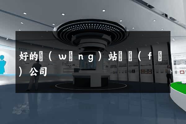 好的網(wǎng)站開發(fā)公司