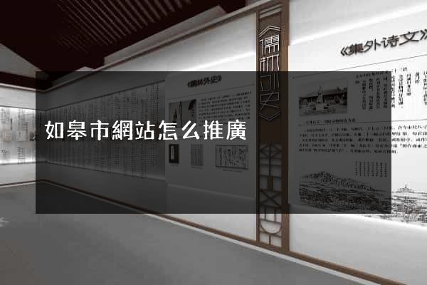 如皋市網站怎么推廣