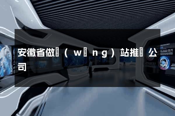 安徽省做網(wǎng)站推廣公司