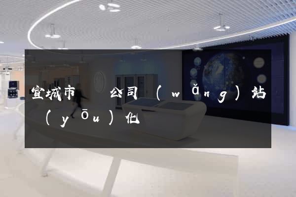 宣城市設計公司網(wǎng)站優(yōu)化
