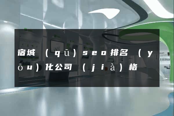 宿城區(qū)seo排名優(yōu)化公司價(jià)格