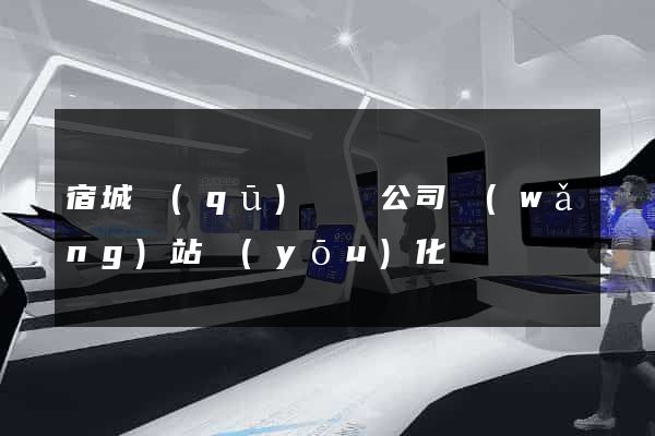 宿城區(qū)設計公司網(wǎng)站優(yōu)化