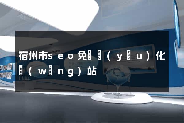 宿州市seo免費優(yōu)化網(wǎng)站
