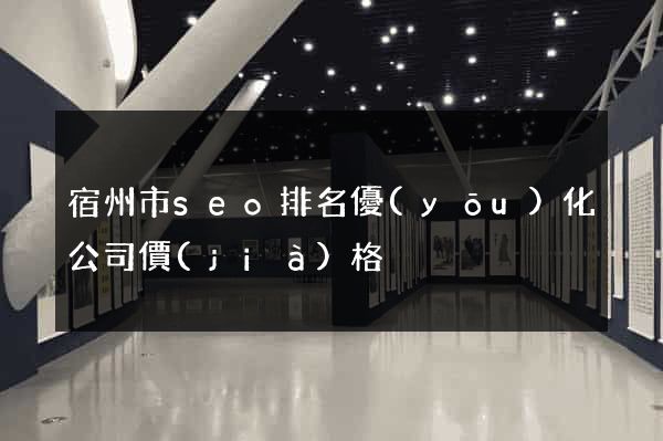 宿州市seo排名優(yōu)化公司價(jià)格