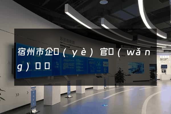 宿州市企業(yè)官網(wǎng)設計