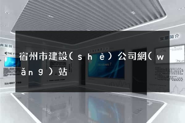 宿州市建設(shè)公司網(wǎng)站