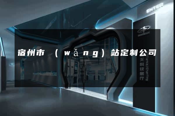宿州市網(wǎng)站定制公司