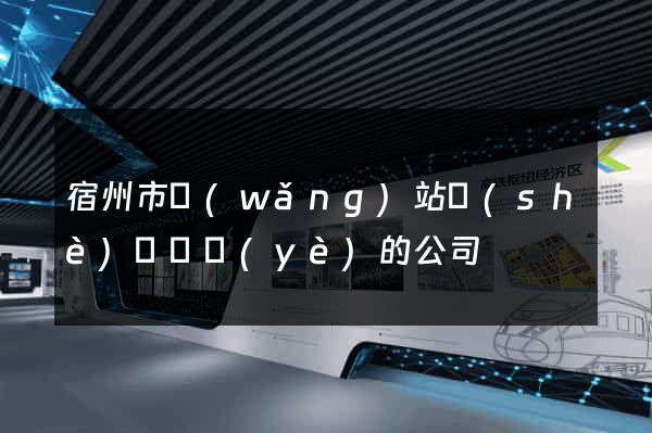 宿州市網(wǎng)站設(shè)計專業(yè)的公司