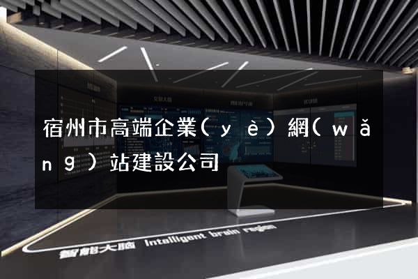 宿州市高端企業(yè)網(wǎng)站建設公司