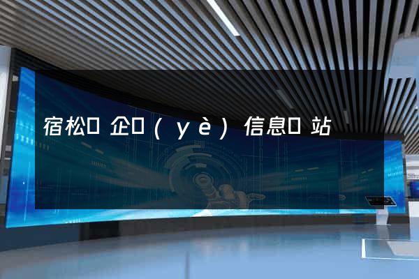 宿松縣企業(yè)信息網站