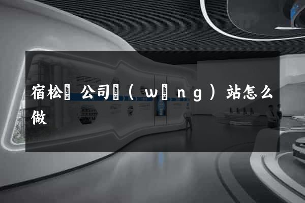 宿松縣公司網(wǎng)站怎么做