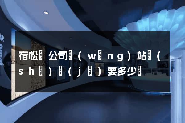 宿松縣公司網(wǎng)站設(shè)計(jì)要多少錢