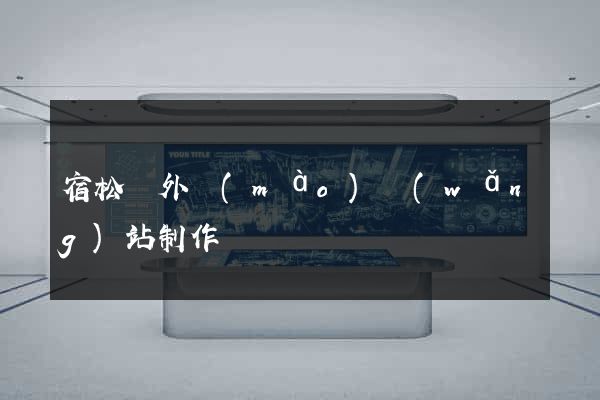 宿松縣外貿(mào)網(wǎng)站制作