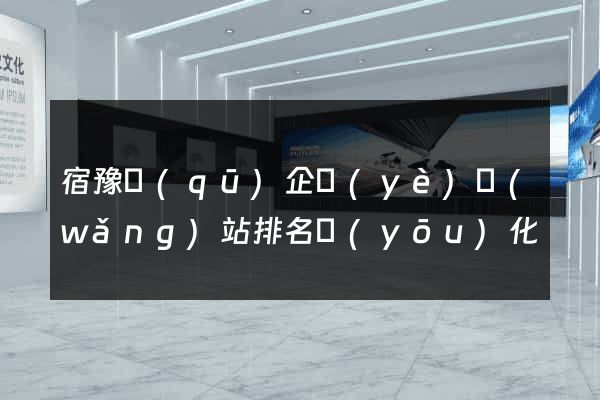 宿豫區(qū)企業(yè)網(wǎng)站排名優(yōu)化