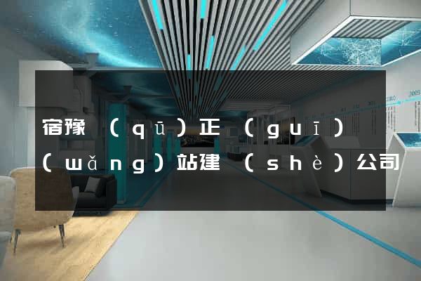 宿豫區(qū)正規(guī)網(wǎng)站建設(shè)公司