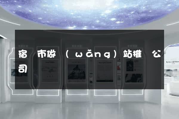宿遷市做網(wǎng)站推廣公司