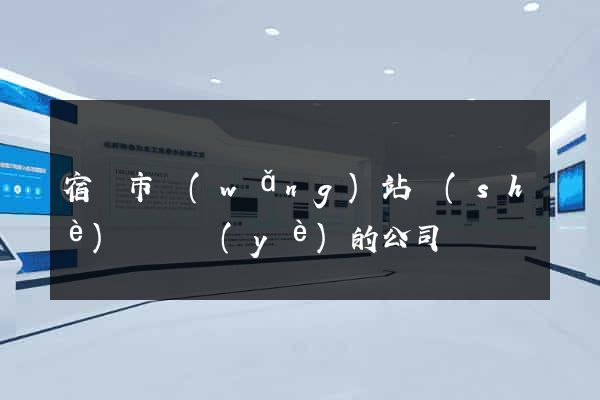 宿遷市網(wǎng)站設(shè)計專業(yè)的公司