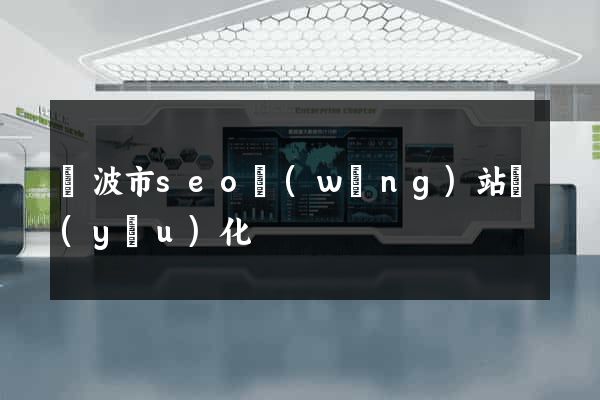 寧波市seo網(wǎng)站優(yōu)化