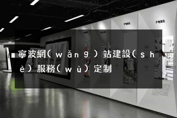 寧波網(wǎng)站建設(shè)服務(wù)定制
