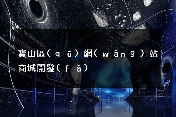 寶山區(qū)網(wǎng)站商城開發(fā)