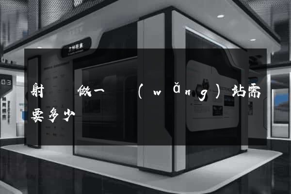 射陽縣做一個網(wǎng)站需要多少錢