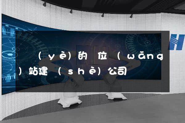 專業(yè)的單位網(wǎng)站建設(shè)公司