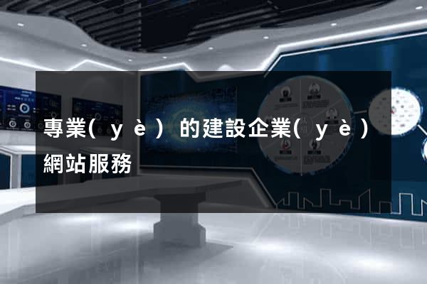 專業(yè)的建設企業(yè)網站服務