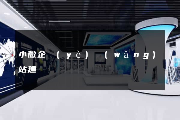 小微企業(yè)網(wǎng)站建設