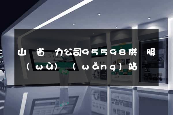 山東省電力公司95598供電服務(wù)網(wǎng)站