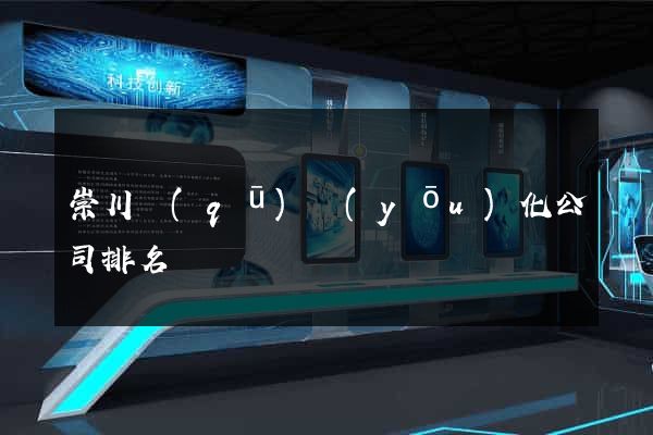 崇川區(qū)優(yōu)化公司排名