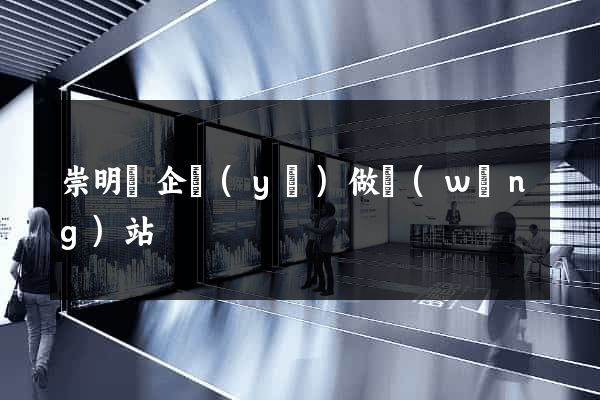 崇明縣企業(yè)做網(wǎng)站