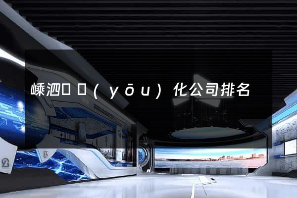 嵊泗縣優(yōu)化公司排名