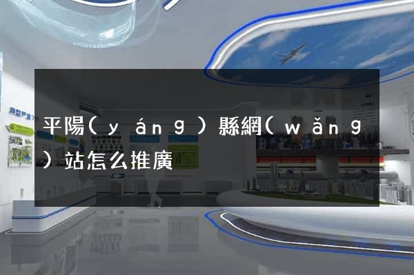 平陽(yáng)縣網(wǎng)站怎么推廣